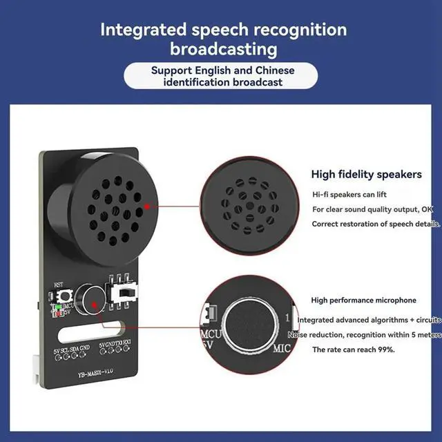 Main image of AI Voice Recognition Module for ROS Robot CI1302 Serial Port Sound Sensor Recognition Broadcast Model Training