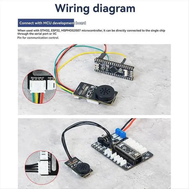 Alt view image 2 of 3 - AI Voice Recognition Module for ROS Robot CI1302 Serial Port Sound Sensor Recognition Broadcast Model Training