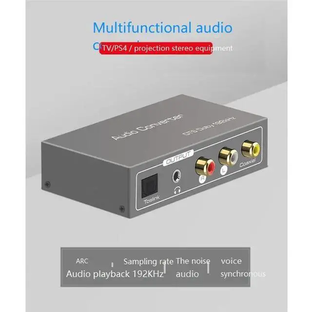 Alt view image 2 of 3 - 192Khz Multi Function Audio Converter,For ARC Toslink Optical SPDIF Coaxial To 3.5 Mm Jack AUX Coaxial Audio Adapter