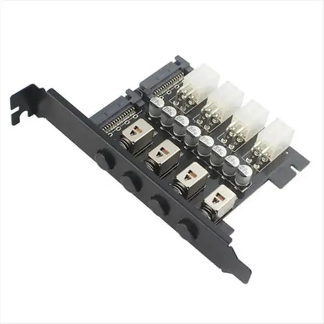 Alt view image 2 of 3 - Dual Channel Hard Drive Controller Power Saving PCI Expansion Card with SATA Cable Enhances PC Performance