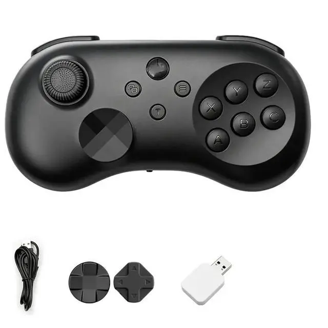 Alt view image 3 of 3 - Y04 Game Controller with Receiver for Switch/PC/ - Hall Effect Joystick 6-Button Layout Gamepad Black