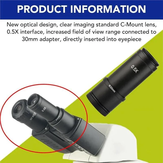 Alt view image 3 of 3 - IDUD Microscope Adapter 0.5 X Electronic Eyepiece, 1 Set For CCD Cameras- 23.2Mm To 30Mm And 23.2Mm To 30.5Mm Adapter Kit