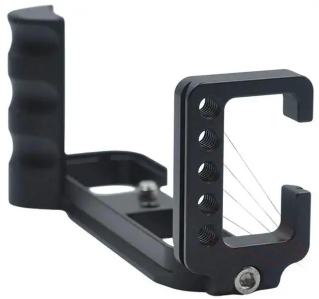 Main image of For X-T30II X-T20 X-T10 Cameras L-Shape Camera Plate with Hand Grip & Quick Release Plate Black