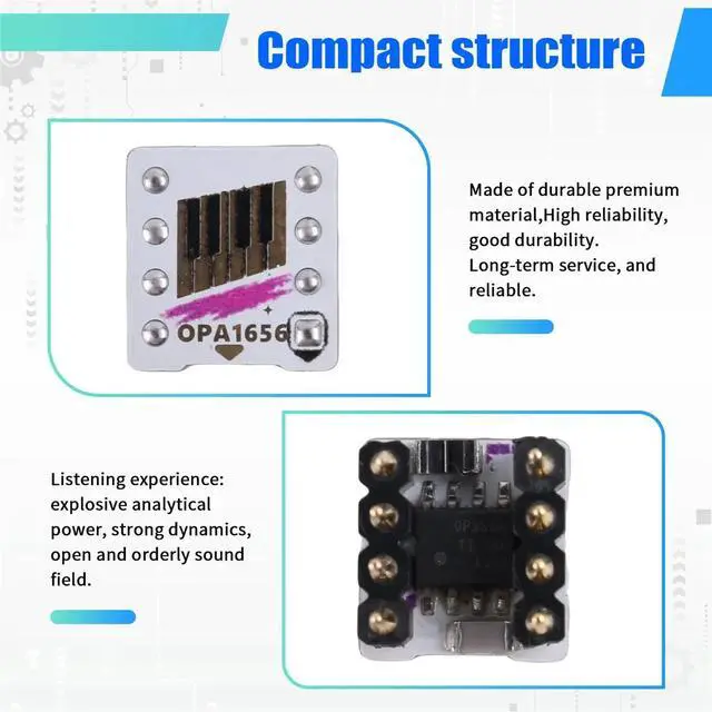 Alt view image 3 of 3 - 1PCS OPA1656, Ti Top-Level Audio Operational Amplifier, CMOS Structure, Exclusive Optimized Tuning Version