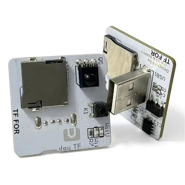 Alt view image 3 of 3 - Dual TF Adapter for for Console Button Switch USB Plug-in to Expand Memory Update Games Accessories