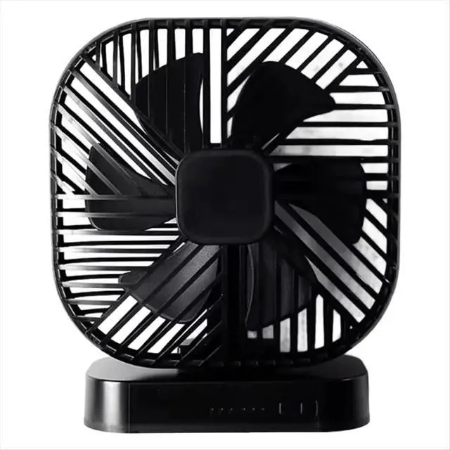 Alt view image 3 of 3 - Magnetic USB Fan USB or 4xAA Powered Desk Fan with Three Speed Timing Function Outdoor Camping Fan Silent Black