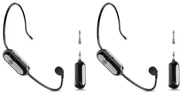 Main image of 2Pcs 2.4G Microphone Headset Long Range 30M For Voice Amplifiers, Speakers, Karaoke, Teaching, Outdoor Spee