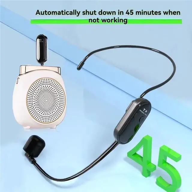 Alt view image 3 of 3 - 2Pcs 2.4G Microphone Headset Long Range 30M For Voice Amplifiers, Speakers, Karaoke, Teaching, Outdoor Spee