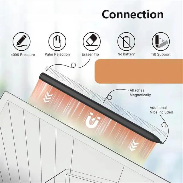 Alt view image 3 of 3 - Stylus Pen for Scribe for 2 4096 Pressure Sensitivity Eraser Palm Rejection Tilt Sensing