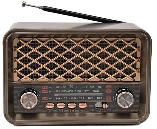 Main image of Classic Radio With Bluetooth - LED Illuminated Speaker, Supports FM/AM/SW Bands And AUX/USB/TF