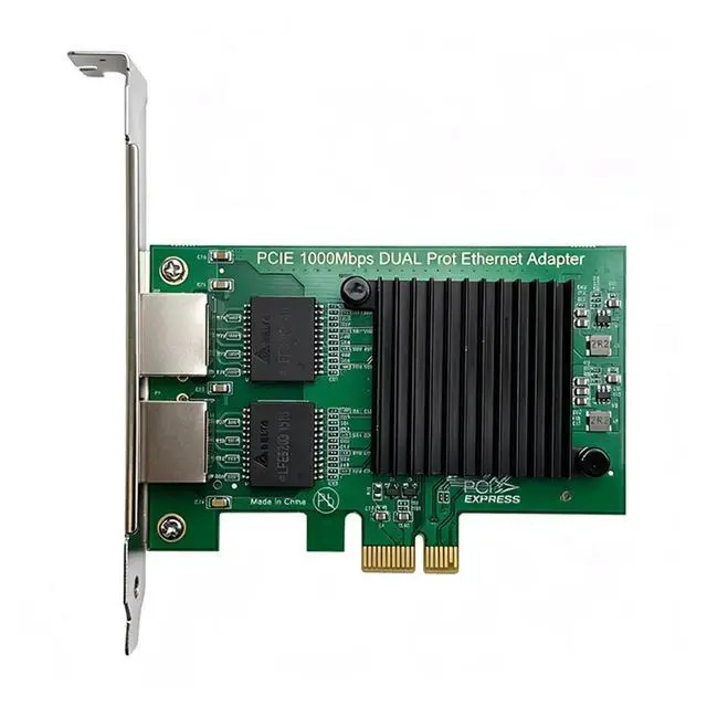 Alt view image 2 of 3 - PCIe X1 2Port Gigabit Network Card 82571 Chip Server Industrial Control RJ45Network Card Soft Routing NAS for Desktop PC