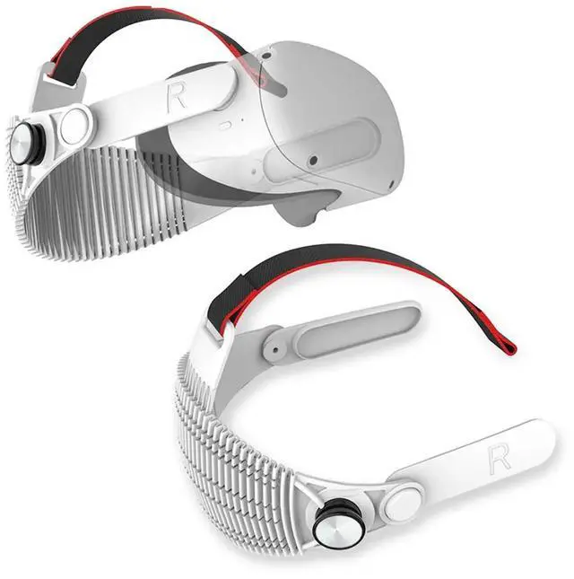 Main image of Adjustable Elite Head Strap for Meta VR Soft Silicone Support Comfortable Enhanced VR Accessories White
