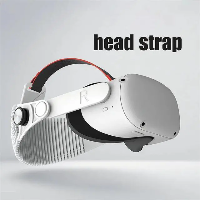 Alt view image 3 of 3 - Adjustable Elite Head Strap for Meta VR Soft Silicone Support Comfortable Enhanced VR Accessories White