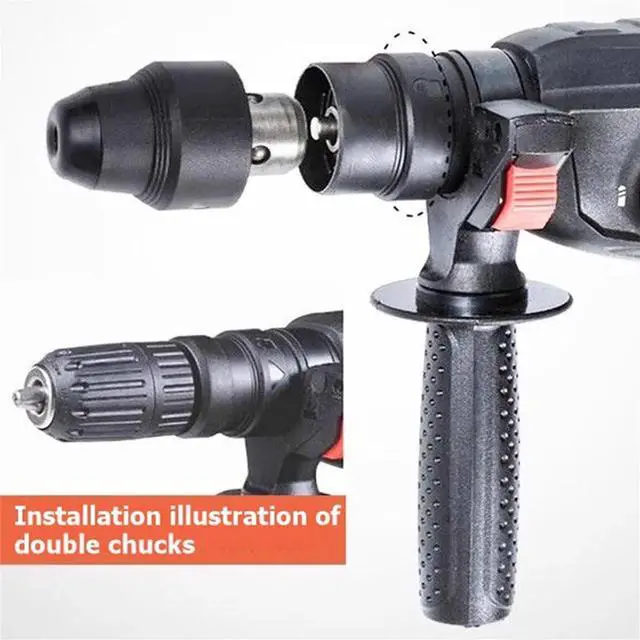 Main image of 2.0 to 13mm Keyless Drill Chuck Converter Long Chuck Adapter for GBH2-26DFR GBH2-28DFV 4-32DFR Electric Hammer Drill