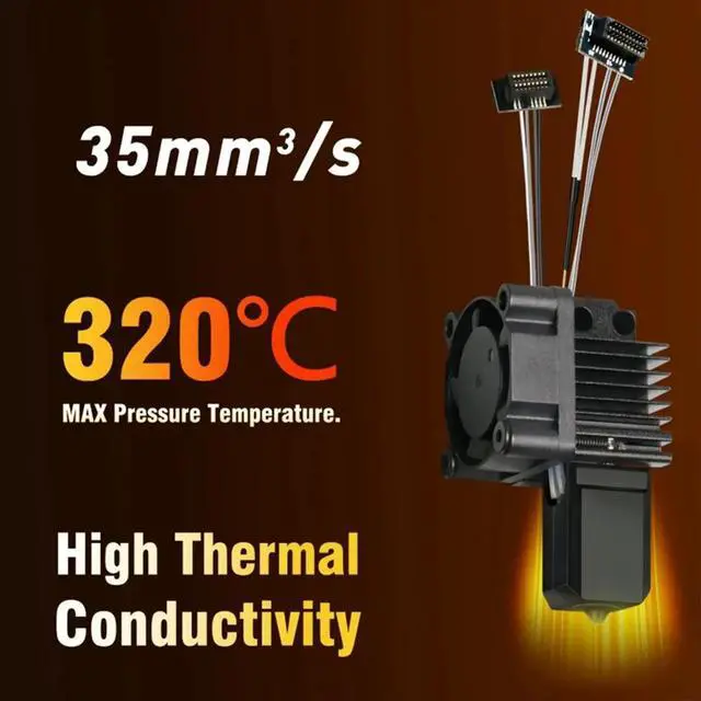 Main image of For P1P P1 3D Printer Hotend Kit with Cooling Fan V2.0 Print Head with Harden Steel Nozzles 3D Printing Parts