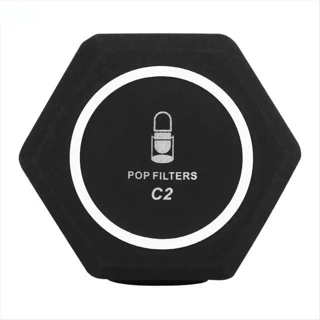 Alt view image 3 of 3 - C2 Microphone -Filter Wind Shield Acoustic for Record Studios Mic Sound-Absorbing Foam Vocal Isolation Ball