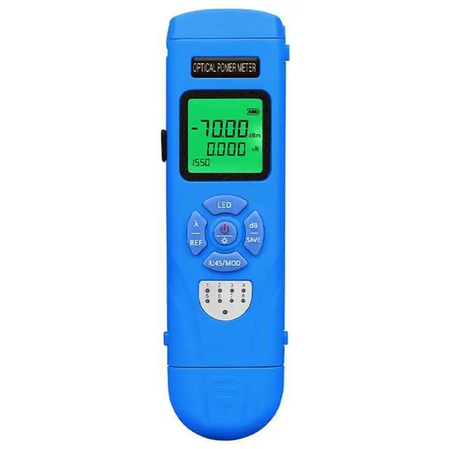 Alt view image 3 of 3 - Rechargeable Optical Power Meter -70+10dbm FTTH Fiber Optic Power Meter with LED OPM SC/FC/ Fiber Power Meter