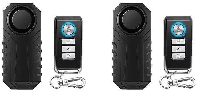Main image of 2X Waterproof Motorcycle Bike Alarm Remote Control Bicycle Security Alarm 113DB Electric Car Alarm