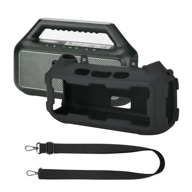 Alt view image 3 of 3 - Silicone Cover for Boom 2 Outdoor Speaker, Travel Sleeve Case Shockproof Protective Cover with Shoulder Strap