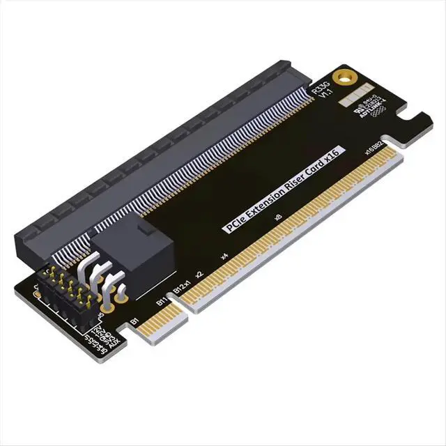 Alt view image 2 of 3 - High Speed PCI Express 5.0 16X Riser Extended Card PCI-E to PCIe 16X Slot Connectors PCIE X16 Converter for 1U 2U Server