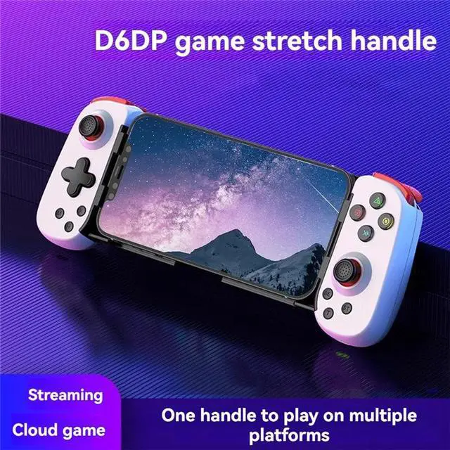 Alt view image 2 of 6 - D6DP Gamepad Stretching Extendable Gaming Controller Bluetooth Handle Pad For Phone Android Gamepad Game Accessoires A