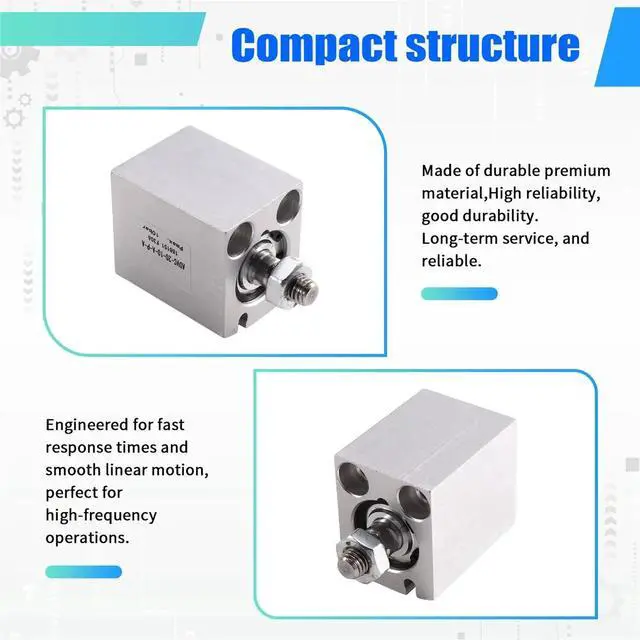 Alt view image 3 of 3 - ADVC-20-10-A-P-A Compact Pneumatic Cylinder Short Stroke Air Cylinder for Automation Equipment Parts