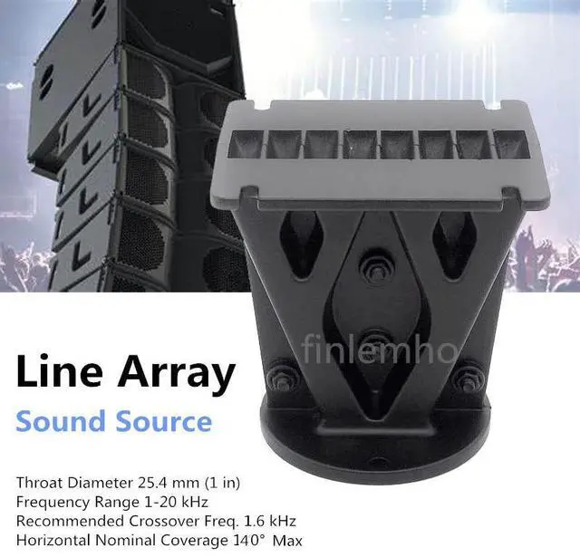 Alt view image 2 of 3 - 1PC DJ Speaker Tweeter Horn Aluminium Line Array Waveguide 1" Throat Professional Audio For Public Address System Console Mixer
