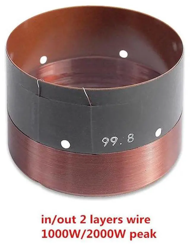 Main image of 99.8mm Speaker Subwoofer Voice Coil 1000W 15"Bass 18"Subbass Repair Part 2 Layers Wire In Out With Copper Wire Glassfiber Former