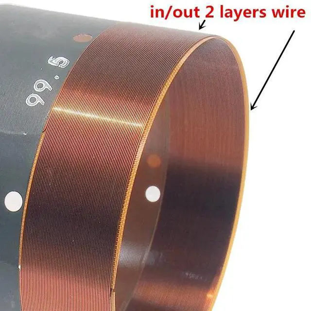 Alt view image 3 of 6 - 99.5mm DJ Speaker Subwoofer Voice Coil 15"Bass 18"Subbass Repair Part 2 Layers Wire In Out With Copper Wire Glassfiber Former