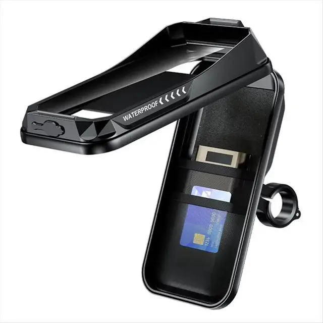 Alt view image 2 of 4 - Handlebar Phone Case Bag Touch Screen Bicycle Motorcycle Phone Holder 360 Degree Rotation for Cycling Riding Equipment
