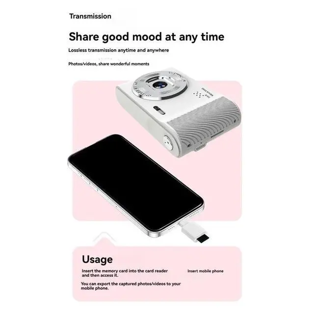 Alt view image 3 of 3 - 4K Camera Student Digital Ultra-Thin Anti-Shake Smart Zoom Retro Camera