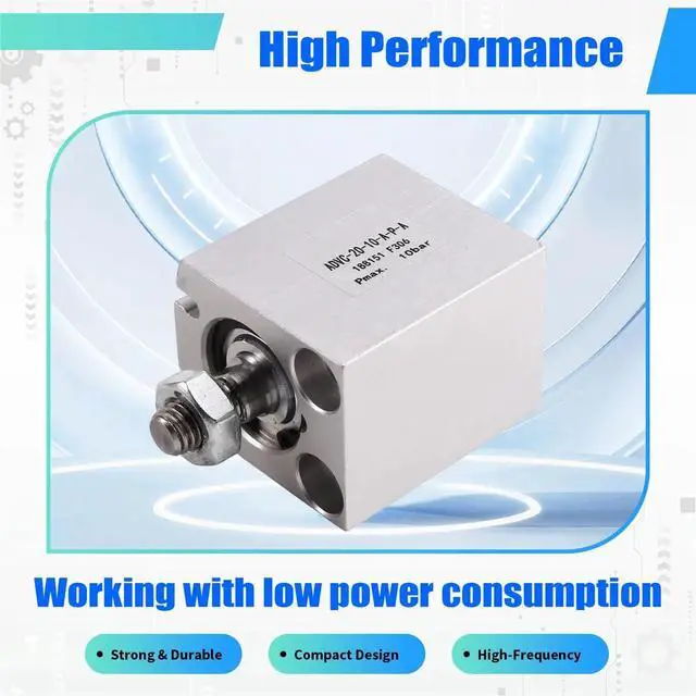 Alt view image 2 of 3 - ADVC-20-10-A-P-A Compact Pneumatic Cylinder Short Stroke Air Cylinder for Automation Equipment Parts