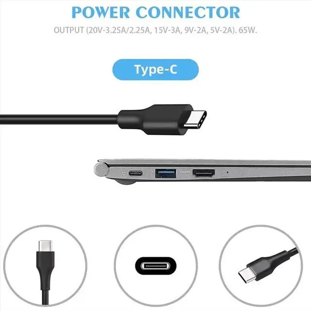 Main image of 20V 65W Universal Car Charger Type C Car Charger Adapter Lighter DC Power Supply Adapter for Laptop