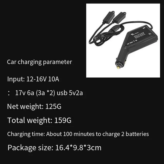 Main image of Fast Charging Car Charger for Mini 4 Pro/Mini 3 Pro USB Dual Adapter with Safety Features for RC Drones