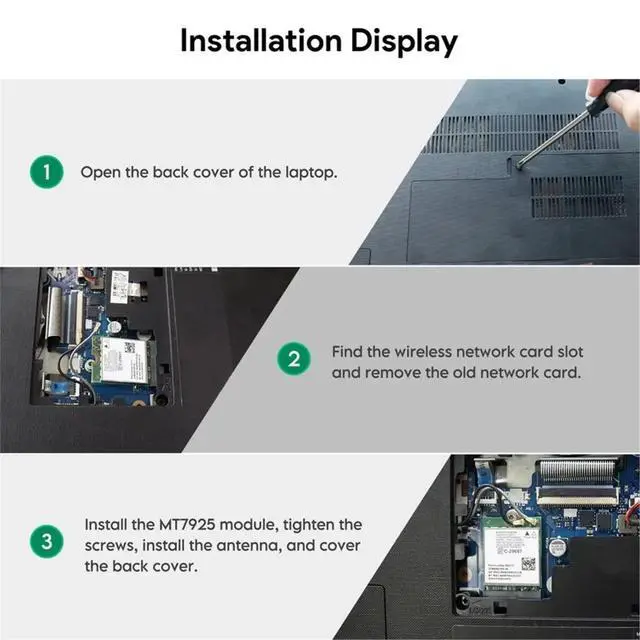 Alt view image 2 of 3 - MT7925 7 Card Bluetooth 5.4 Tri-Band 6500Mbps 802.11be Laptop Network Adapter for Laptop 11 Linux