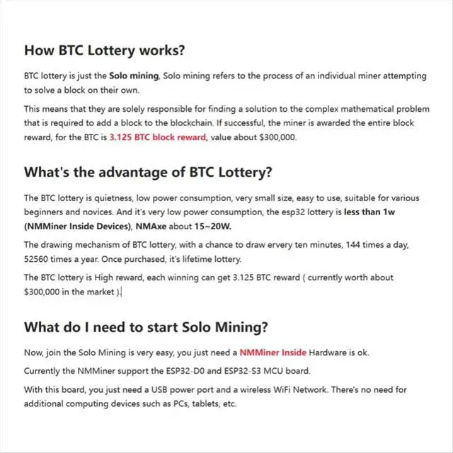Alt view image 3 of 3 - V2 411KH/S Hashrate 2.8 Inch Smart Display BTC Solo Lottery Miner Bitcoin Crypto Lottery Miner
