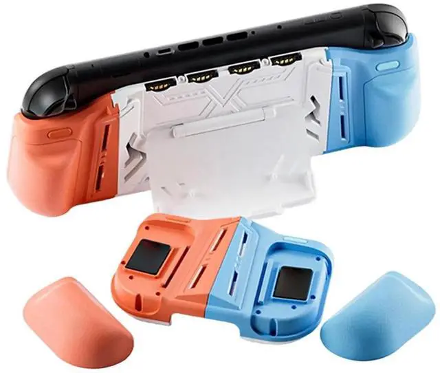 Alt view image 3 of 3 - For Switch 2 Game Console TPU Protective Case Ergonomic Grip Holder with Stand & Game Card Slot Protective Cover