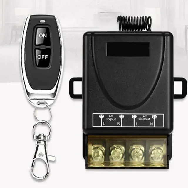 Alt view image 2 of 3 - 6X 433Mhz 220V Water Pump Remote Control Switch 1Ch 30A Receiver Module ON/OFF RF Transmitter For Light LED