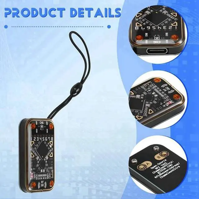 Alt view image 2 of 3 - Chameleon Ultra RFID Smart Chip Reader +6XCUID Keychain/UID Card Contactless Smart Card Emulator 125K 13.56M Decode