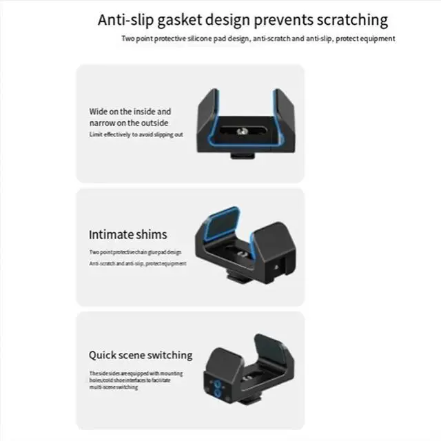Main image of AA60-Universal Power Bank Mount Holder Cold Shoe Mount for 53Mm to 72Mm Power Supply for DSLR Camera Cage Clamp