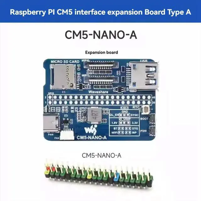 Main image of for CM5 Nano Base IO Board (A) with USB 3.2 Gen1 for Compute Module 5
