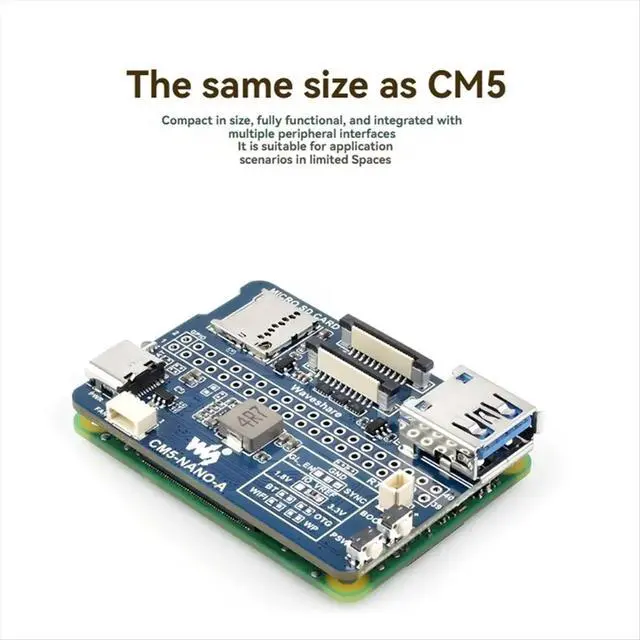 Alt view image 2 of 3 - for CM5 Nano Base IO Board (A) with USB 3.2 Gen1 for Compute Module 5