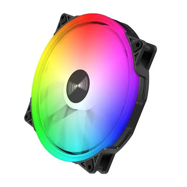 Alt view image 2 of 6 - FD200 Computer Case Fan 200mm High Air Volume 3Pin Quiet Cooling Fan 20cm ARGB Fans Desktop PC Case Accessories