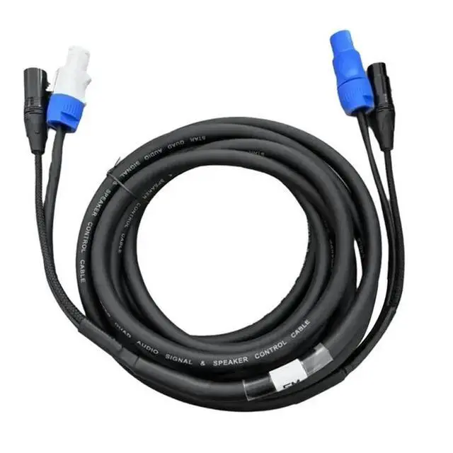 Alt view image 3 of 6 - DMX512 Cable AC Power DMX512 3Pin XLR Signal Combo Cables For Stage Lighting, Concerts, Events