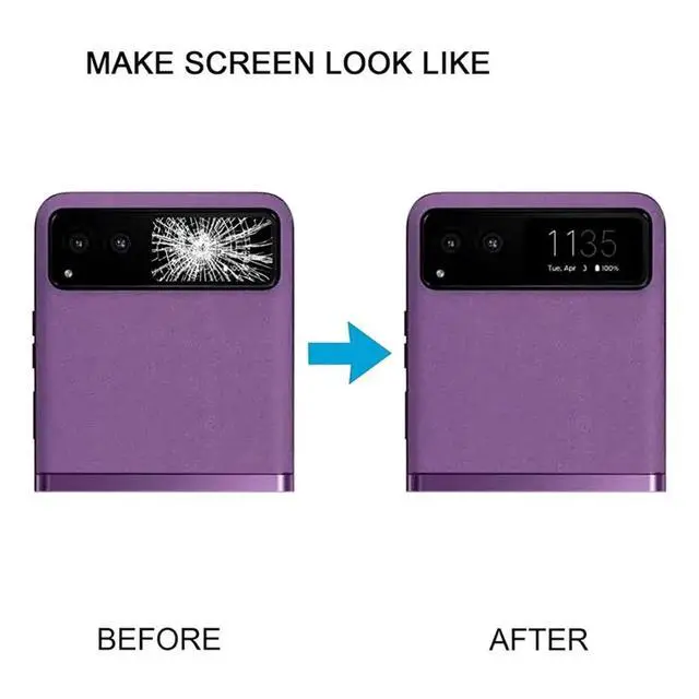 Alt view image 2 of 3 - Replacement LCD Screen for Razr 40 / Razr Gen 3 LCD Secondary Screen with Digitizer Full Assembly