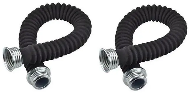 Main image of IDUD 2PCS 40Mm Respirator Hose Tube Pipe Assembly Black 20 Inch