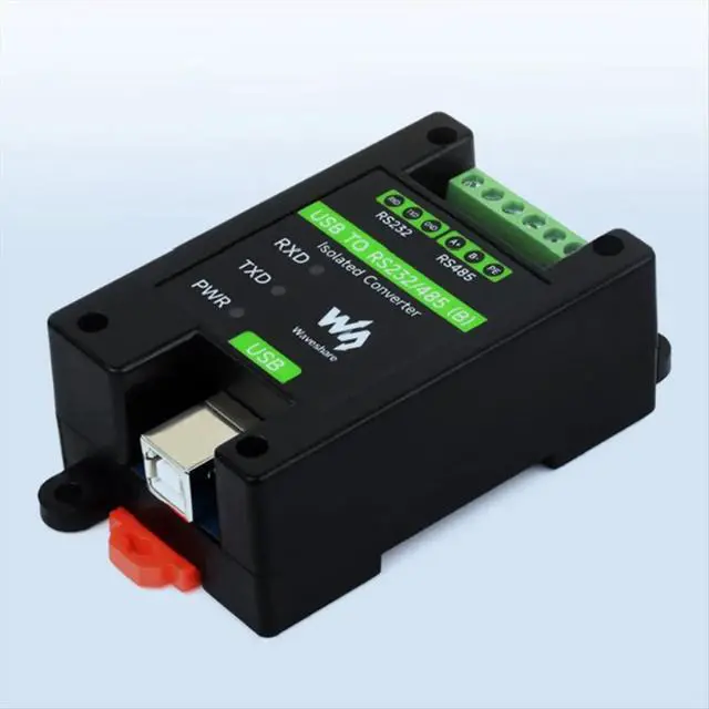 Alt view image 3 of 6 - Din Rail USB to RS232/485 Industrial Grade Isolated Converter FT232RNL Support Wall-Mount and Rail-Mount