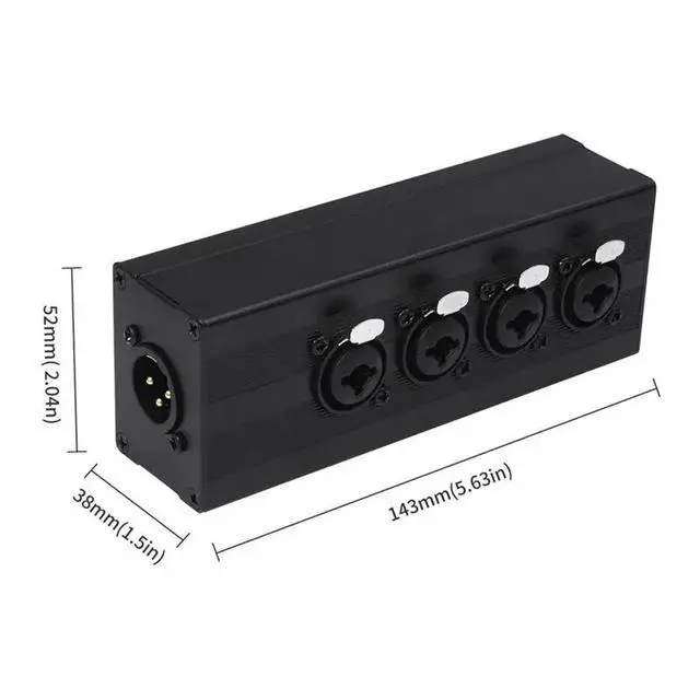 Alt view image 3 of 6 - Balanced Audio Splitter 3Pin XLR Cable Extender For Live Stage, Lighting For Audio Recording Studio
