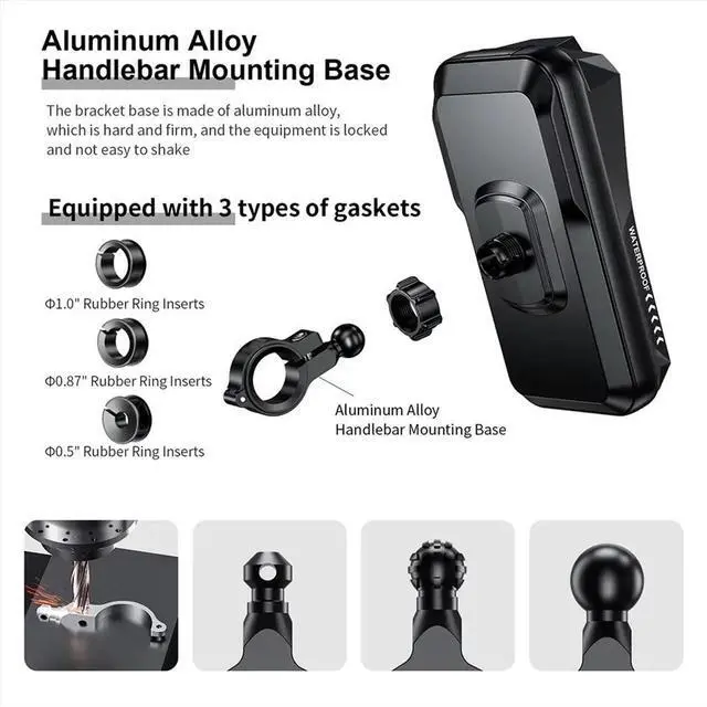 Main image of Handlebar Phone Case Bag Touch Screen Bicycle Motorcycle Phone Holder 360 Degree Rotation for Cycling Riding Equipment