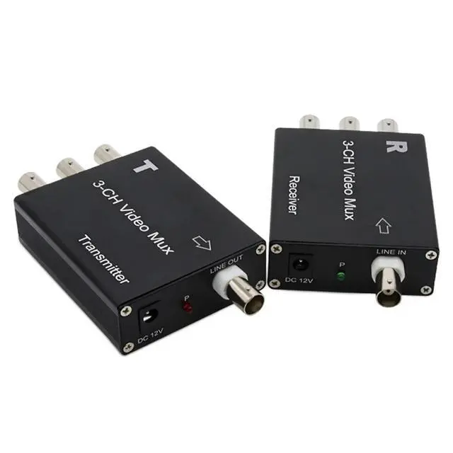 Alt view image 2 of 3 - 3-Way Video Multiplexer, Analog Surveillance Signal One-To-Three Overlay, Multi-Channel Camera One-Line Communication